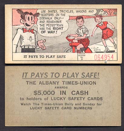 Dagwood Bumstead appears on Card # ___ of the 48-card "Lucky" set.  Image originally featured at oldjudge.com.