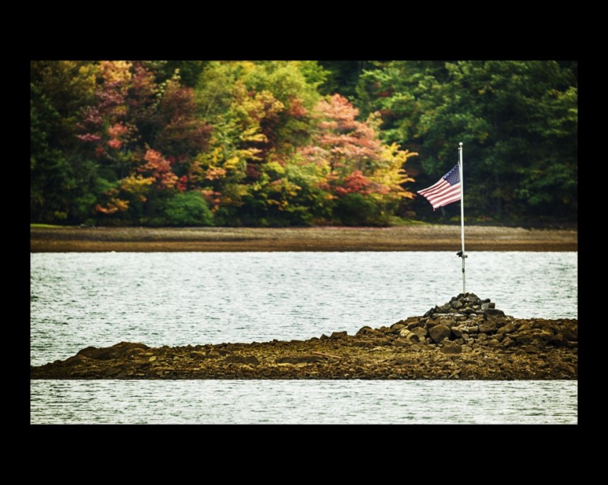 The Flag at Glass Lake 2. Nikon Df camera, MC MTO-1100 telephoto lens. Photo by Chuck Miller.