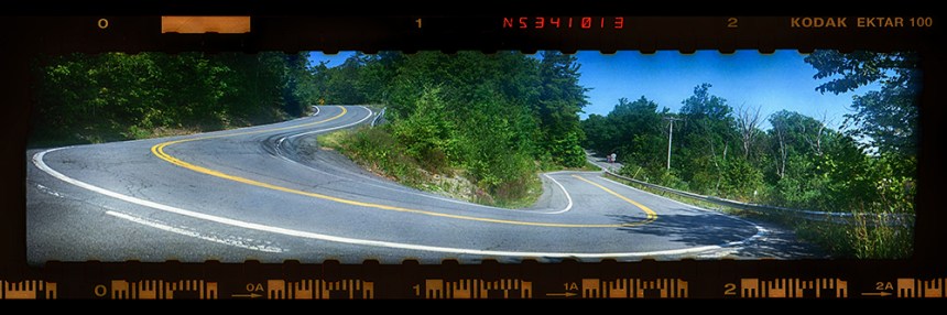 The Switchback 2017 (repaired). Krasnogorsk ФT-2 camera, Kodak Ektar 100 film. Photo by Chuck Miller.